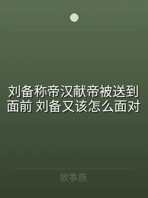 刘备称帝汉献帝被送到面前 刘备又该怎么面