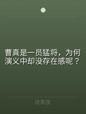 曹真是一员猛将，为何演义中却没存在感呢？