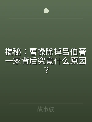 揭秘：曹操除掉吕伯奢一家背后究竟什么原因