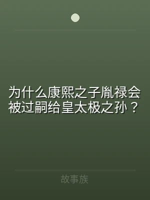 为什么康熙之子胤禄会被过嗣给皇太极之孙？