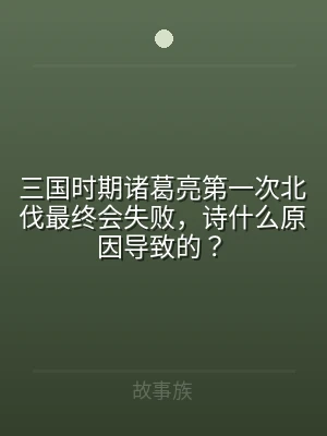 三国时期诸葛亮第一次北伐最终会失败，诗什