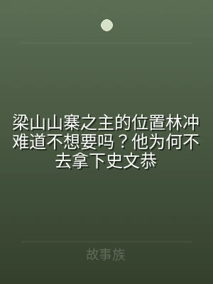 梁山山寨之主的位置林冲难道不想要吗？他为