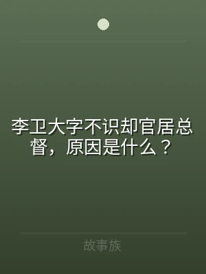 李卫大字不识却官居总督，原因是什么？
