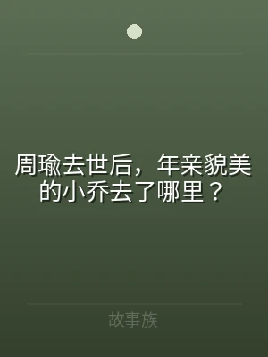 周瑜去世后，年亲貌美的小乔去了哪里？