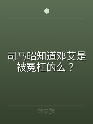 司马昭知道邓艾是被冤枉的么？