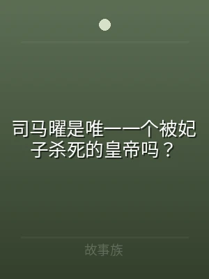 司马曜是唯一一个被妃子杀死的皇帝吗？