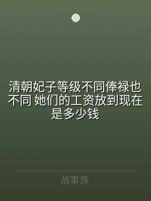清朝妃子等级不同俸禄也不同 她们的工资放